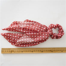 Load image into Gallery viewer, Solid Color Polka Dot Hair Scarf Scrunchies