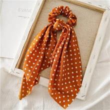 Load image into Gallery viewer, Solid Color Polka Dot Hair Scarf Scrunchies