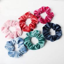 Load image into Gallery viewer, Solid Color Velvet Scrunchies (6Pcs/Set)