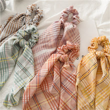 Load image into Gallery viewer, Checkered Printed Hair Scarf Scrunchies