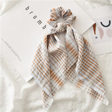 Load image into Gallery viewer, Checkered Printed Hair Scarf Scrunchies