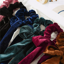 Load image into Gallery viewer, 2 Styles Ribbon Velvet Hair Scarf Scrunchies