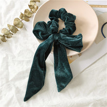 Load image into Gallery viewer, 2 Styles Ribbon Velvet Hair Scarf Scrunchies
