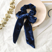 Load image into Gallery viewer, 2 Styles Ribbon Velvet Hair Scarf Scrunchies