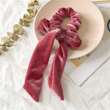 Load image into Gallery viewer, 2 Styles Ribbon Velvet Hair Scarf Scrunchies