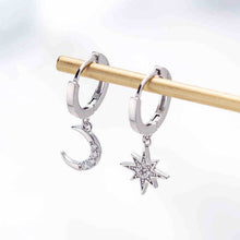 Load image into Gallery viewer, Moon &amp; Stars Dangle Earrings