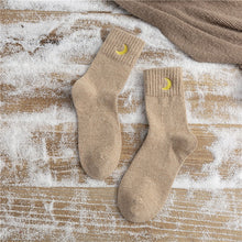 Load image into Gallery viewer, Moon Embroidery Cotton Thick Socks