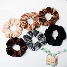 Load image into Gallery viewer, Solid Color Velvet Scrunchies (6Pcs/Set)