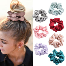Load image into Gallery viewer, Satin Silk Scrunchies (4 Pcs/Set)
