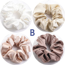 Load image into Gallery viewer, Satin Silk Scrunchies (4 Pcs/Set)