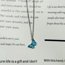 Load image into Gallery viewer, Vintage Butterfly Pendant Necklace
