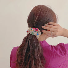 Load image into Gallery viewer, Floral Embroidery Mesh Scrunchies