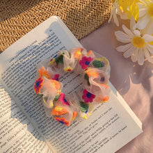 Load image into Gallery viewer, Floral Embroidery Mesh Scrunchies