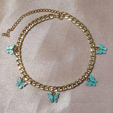 Load image into Gallery viewer, Butterfly Pendant Chain Choker