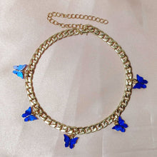 Load image into Gallery viewer, Butterfly Pendant Chain Choker