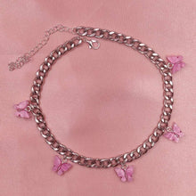 Load image into Gallery viewer, Butterfly Pendant Chain Choker