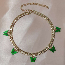 Load image into Gallery viewer, Butterfly Pendant Chain Choker