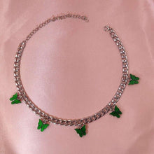 Load image into Gallery viewer, Butterfly Pendant Chain Choker