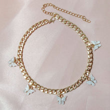 Load image into Gallery viewer, Butterfly Pendant Chain Choker