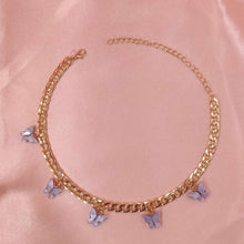 Load image into Gallery viewer, Butterfly Pendant Chain Choker