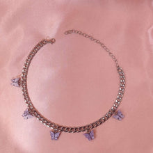 Load image into Gallery viewer, Butterfly Pendant Chain Choker