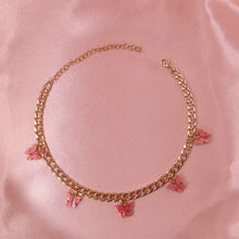 Load image into Gallery viewer, Butterfly Pendant Chain Choker