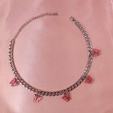 Load image into Gallery viewer, Butterfly Pendant Chain Choker