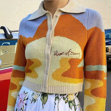 Load image into Gallery viewer, New Autumn Colorful Crop Knitted Cardigan