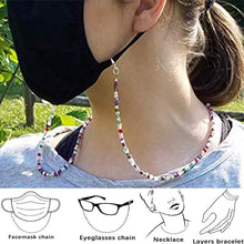 Load image into Gallery viewer, Beaded Face Mask Chain (5 Colors)