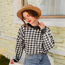 Load image into Gallery viewer, Houndstooth Knitted Sweater