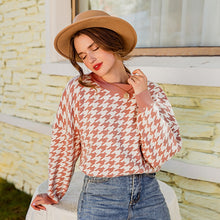 Load image into Gallery viewer, Houndstooth Knitted Sweater