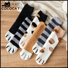 Load image into Gallery viewer, Winter Warm Cat Paw Socks