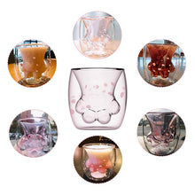 Load image into Gallery viewer, Super Cute Cat Paw Glass Mug