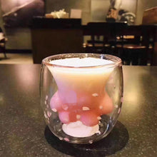 Load image into Gallery viewer, Super Cute Cat Paw Glass Mug